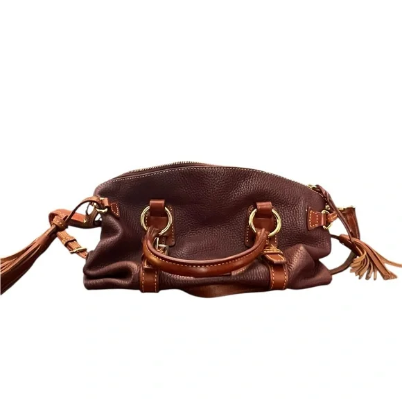 Dooney & Bourke Rich Brown Leather Satchel - Picture 5 of 11